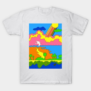 Happy Rainbow Landscape T-Shirt